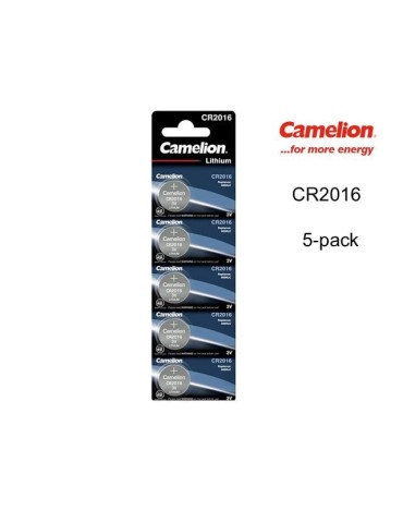 CR2016 5-pack Lithium batterier CR 2016 3V PKCell 