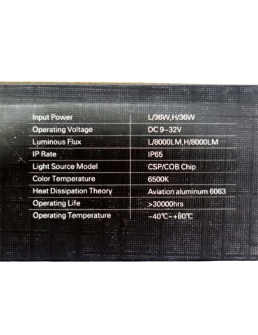 Hb4 9006 Led halvljus helljus 8000 lum 36w CSP chip 6000k S2 kit