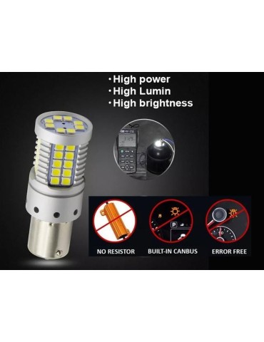 Ba15s Canbus p21w 1156 Led 3100 Lumen backljus 2-pack