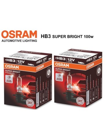 Osram HB3 SUPER BRIGHT halogen premium lampor 12v DC P20d 9005