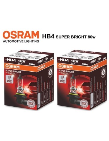 Osram HB4 SUPER BRIGHT halogen premium lampor 12v DC P22d 9006