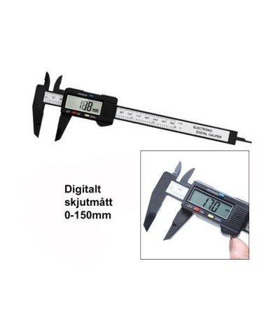 Skjutmått 0-150mm  inkl. batteri 