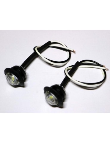 Markeringsljus, positionsljus, vit 6000K LED-lampor, 2-pack 12V/24V
