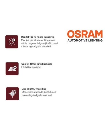 Osram Hb3 +150% NIGHT BREAKER LASER halogen premium lampor 9005