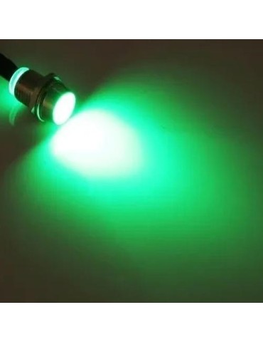 8mm gröna diodlampor för infällning i panel 4-pack kontrollampa 