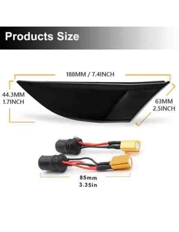 LED dynamisk sidoblinkers Porsche 911 Boxter Cayman 
