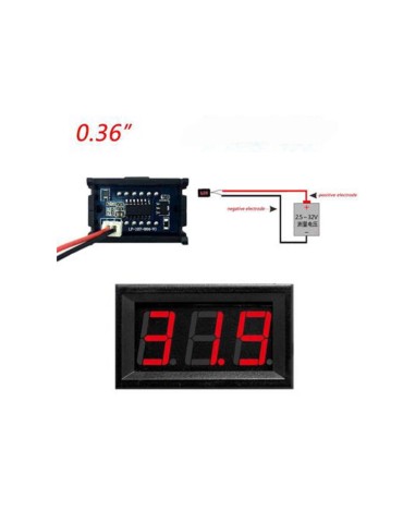 Voltmätare 3-30v DC Digital för bil båt husvagn husbil 12v 24v