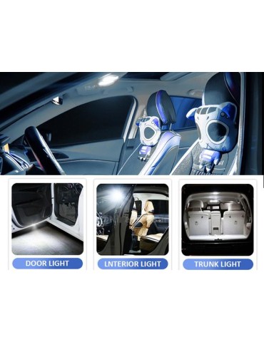 Spollampa 41mm 42mm 6000k Canbus Led 5050SMD C5W SV8.5 2stycken