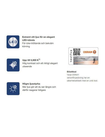 Osram H1 COOL BLUE BOOST 5500k halogen lampor 12v DC P14.5s