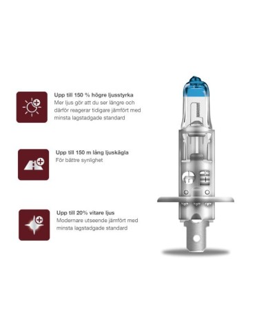 Osram H1 +150% NIGHT BREAKER LASER halogen premium P14.5s