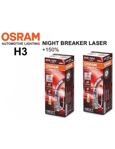 Osram H3 +150% NIGHT BREAKER LASER halogen premium PK22s