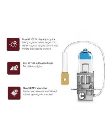 Osram H3 +150% NIGHT BREAKER LASER halogen premium PK22s