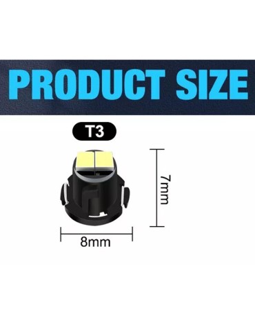 T3 Neo Wedge 8-pack med 2x2016smd led chip instrument belysning 