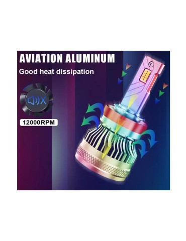 S12 75w H8 H9 H11 led kit 6500 lumen 6000k 2-pack