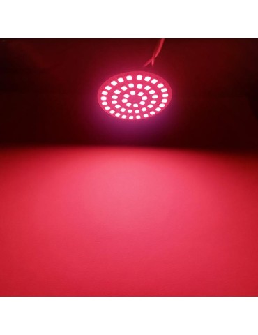 LED-platta röd 43 mm, 48 st SMD-chip T10 W5W BA9S 31-41 mm spollampa