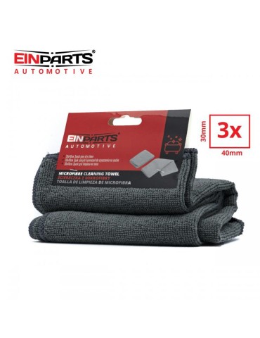 EINPARTS 3-pack Mikrofiberdukar biltvätt / polering / torkning 