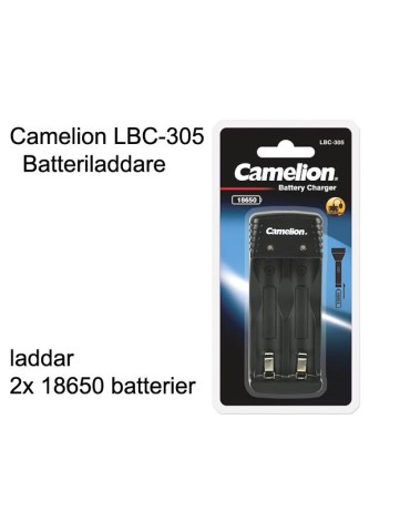 Camelion 18650 batteriladdare för batteri 2x 18650 LBC 305