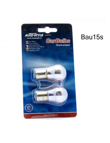 AUTO-STYLE Bau15s krom blinkers lampa py21w halogen lampor