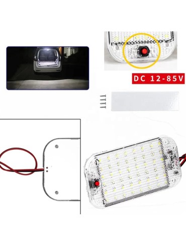 Led innerbelysning 12-24v 48-ledchip vita 6000k husvagn husbil