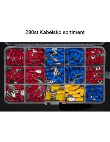 Kabelsko sortiment 280 st i olika storlekar