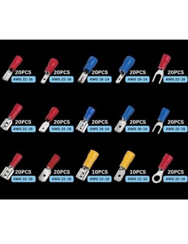 Kabelskosortiment, 280 st i olika storlekar