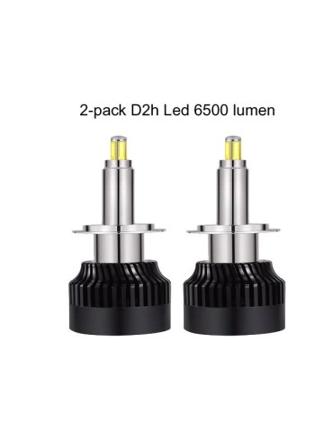 2-pack D2y D2h Led kit t. NBB 225 Alpha extraljus 6500 lumen 60w