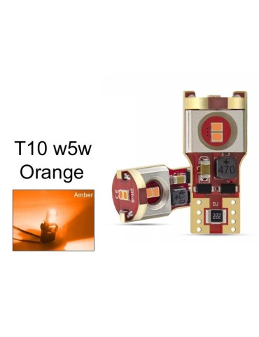 T10 w5w Canbus Orange LED-lampor med 15 st 2835SMD chip, 2-pack.