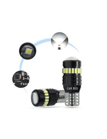 T10 w5w 6000k LED-lampor Canbus 320 lumen chip 2-pack