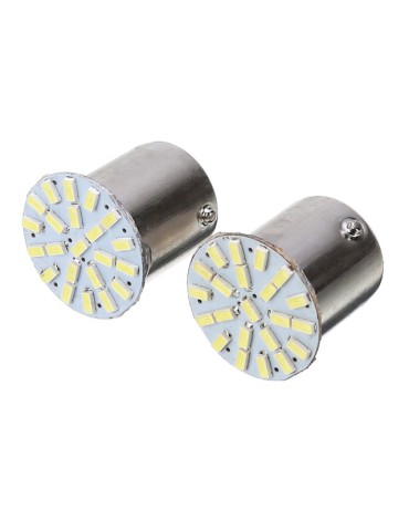 Ba15s r5w r10w 1156 Led lampor m. 22st 4014smd chip 6000K 2-pack