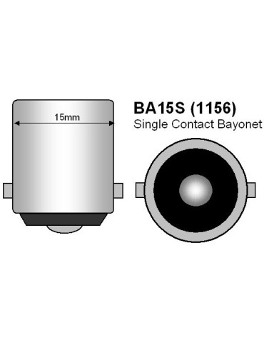 Ba15s r5w r10w 1156 Led lampor m. 22st 4014smd chip 6000K 2-pack
