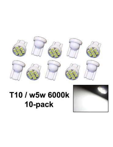 T10 w5w Led 6000k chip 10-pack 140 lumen st 