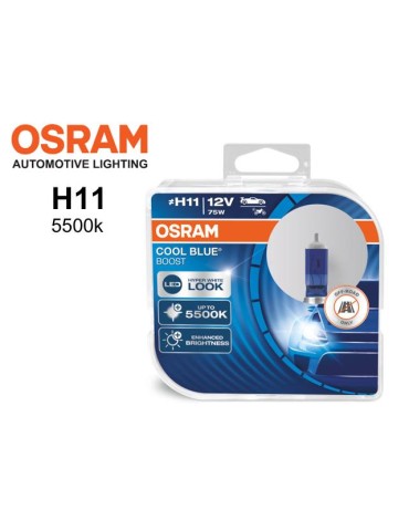 Osram H11 COOL BLUE BOOST 5500k halogen lampor 12v DC PGJ19-2