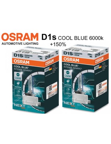 OSRAM D1S 35W 6000k +150% COOL BLUE INTENCE xenon lampor 2-pack