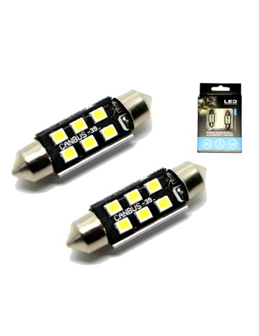 c5w 39mm Led 6000K 2-pack 12v , 270 lumen