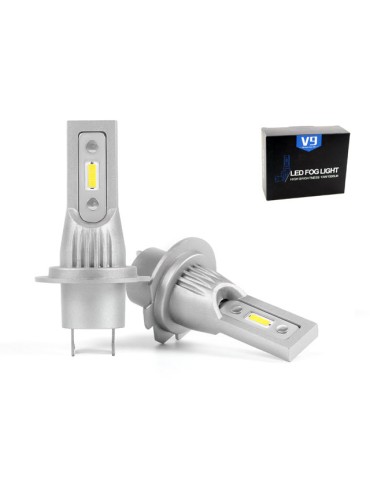 H7 V9-PRO, 1500 lumen, dimljus, LED-lampor, 2-pack, 12V