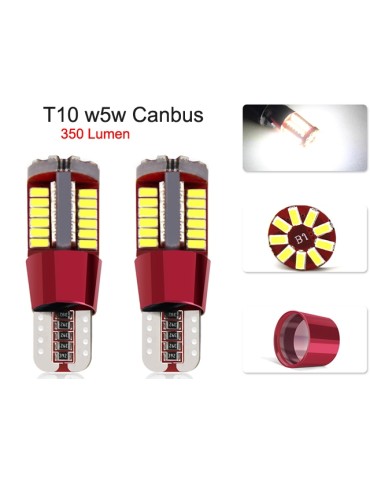 T10 w5w Canbus, 6000k, LED-lampor, 12V, SMD 3014 chip, 2-pack.