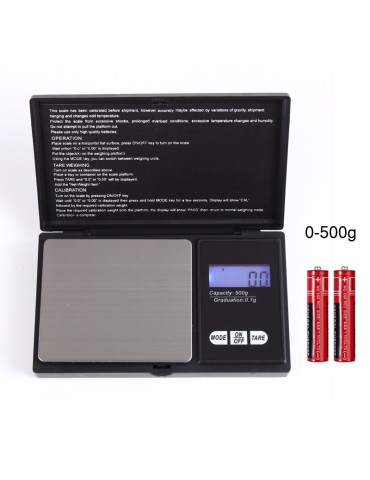 Digital våg 0,1g - 500g  pocketscale digitalvåg inkl. batterier 
