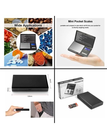 Digital våg 0,01g - 200g  pocketscale digitalvåg inkl. batterier