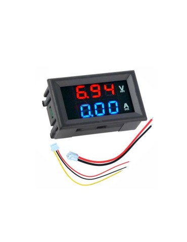 Voltmätare + Amperemätare 0-33V + 0-10A DC Digital lcd display 