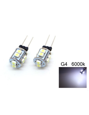 G4 0,5 W, 2-pack, 6000K, LED-lampa, G-4, till husvagn, bil, husbil, båt 