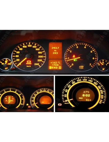 T5 gulorange LED W2x4.6d W2.1.x4.9d W1.2W W2.3W 12V 10-pack