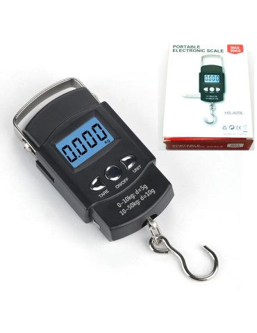 Digital våg  0 - 50kg fiskevåg med måttband även för tex bagage 
