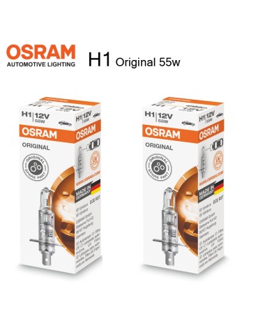 Osram H1 ORIGINAL 55w halogen lampor 12v DC   P14.5s