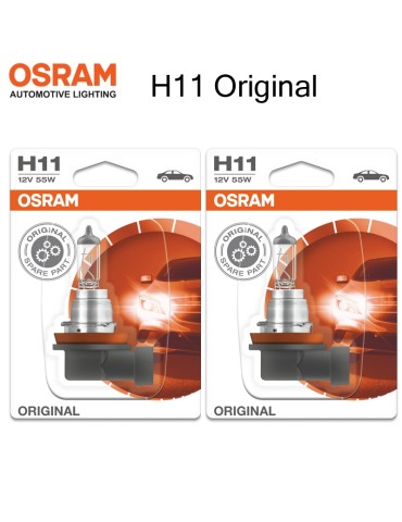 Osram H11 ORIGINAL 55w halogen 2-pack lampor 12v DC  PGJ19-2 