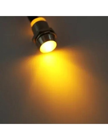 8mm gul - orange diodlampor 4-pack varningslampa mm