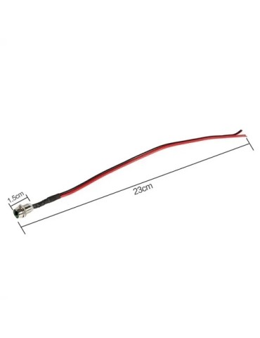 8 mm vita diodlampor för infällning i panel, kontrollampa, 4-pack 