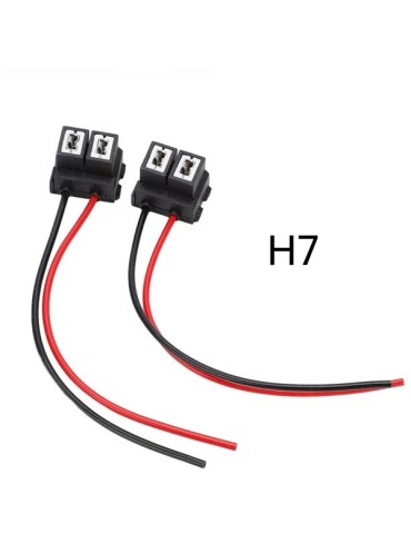 H7  90° hon kontakter sockel fattning 2-pack