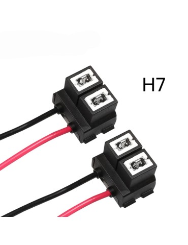 H7  90° hon kontakter sockel fattning 2-pack