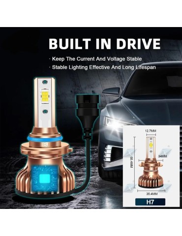 S7 25w HB3 9005 Led kit 3000 lumen CSP 1860 chip 6000k