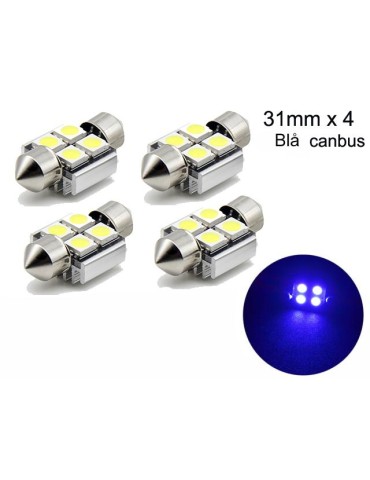 c5w 31mm blå canbus Led 5050SMD 4-pack SV8.5